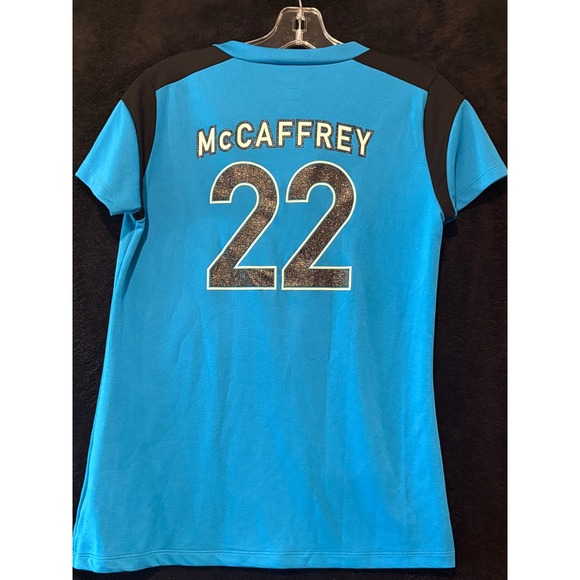 NFL Carolina Panthers McCaffrey 22 Women's T-Shirt Football‎ Jersey - Picture 3 of 7
